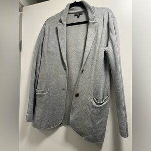 Chic Gray Women's Sweater Blazer